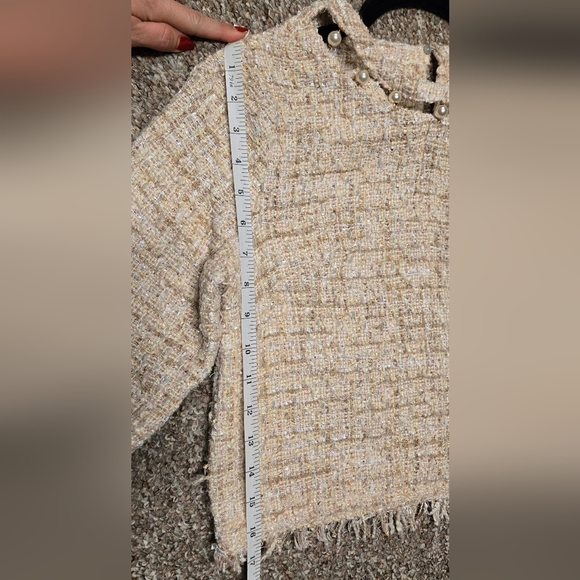 Zara basic white/pink pearl top - Picture 7 of 9